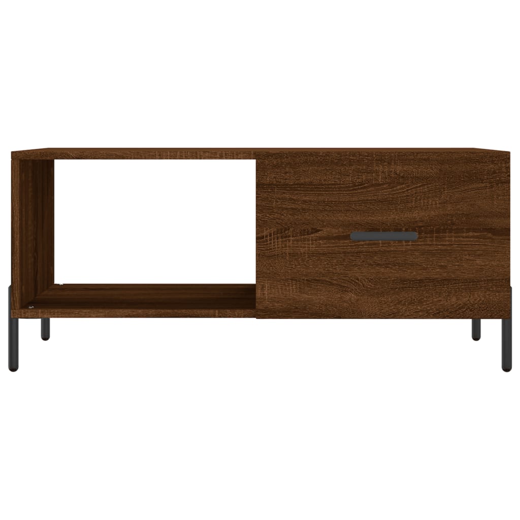Coffee Table Brown Oak 90x50x40 cm Engineered Wood