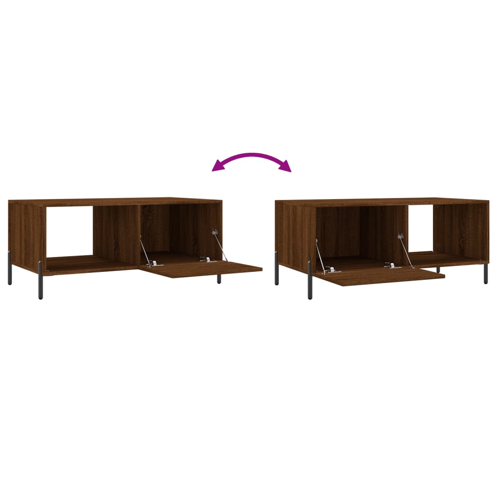 Coffee Table Brown Oak 90x50x40 cm Engineered Wood