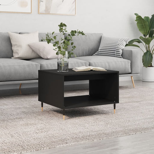 Coffee Table Black 60x50x40 cm Engineered Wood