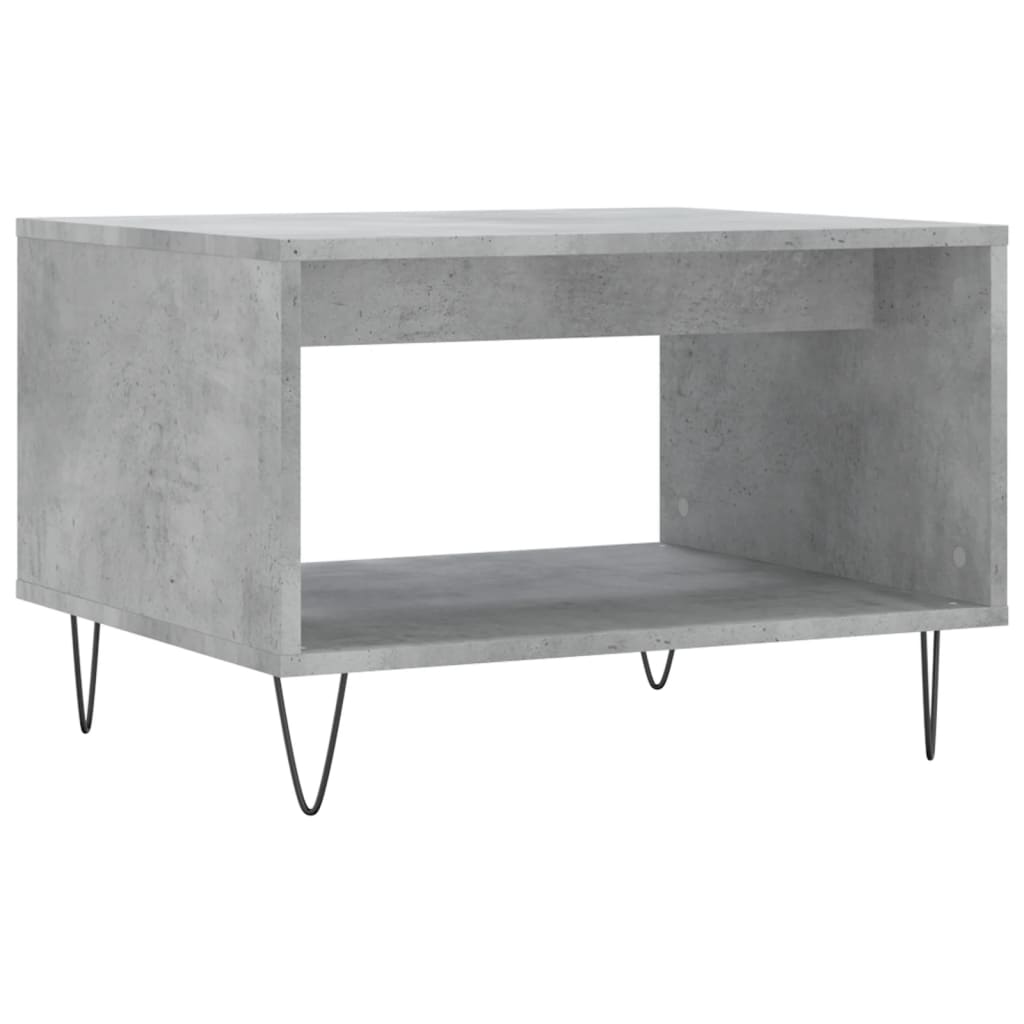 Coffee Table Concrete Grey 60x50x40 cm Engineered Wood