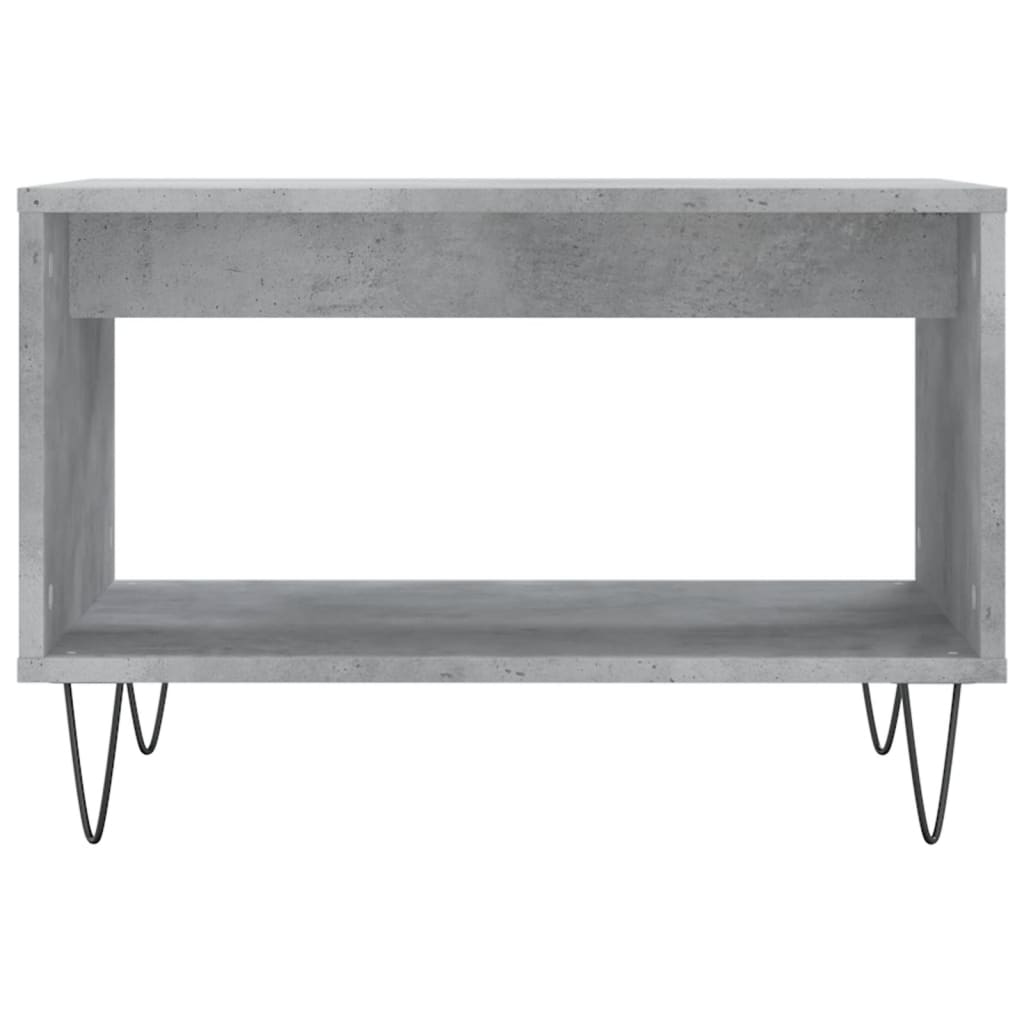 Coffee Table Concrete Grey 60x50x40 cm Engineered Wood