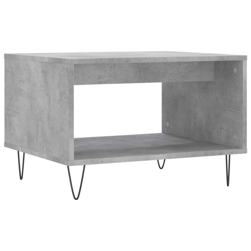 Coffee Table Concrete Grey 60x50x40 cm Engineered Wood