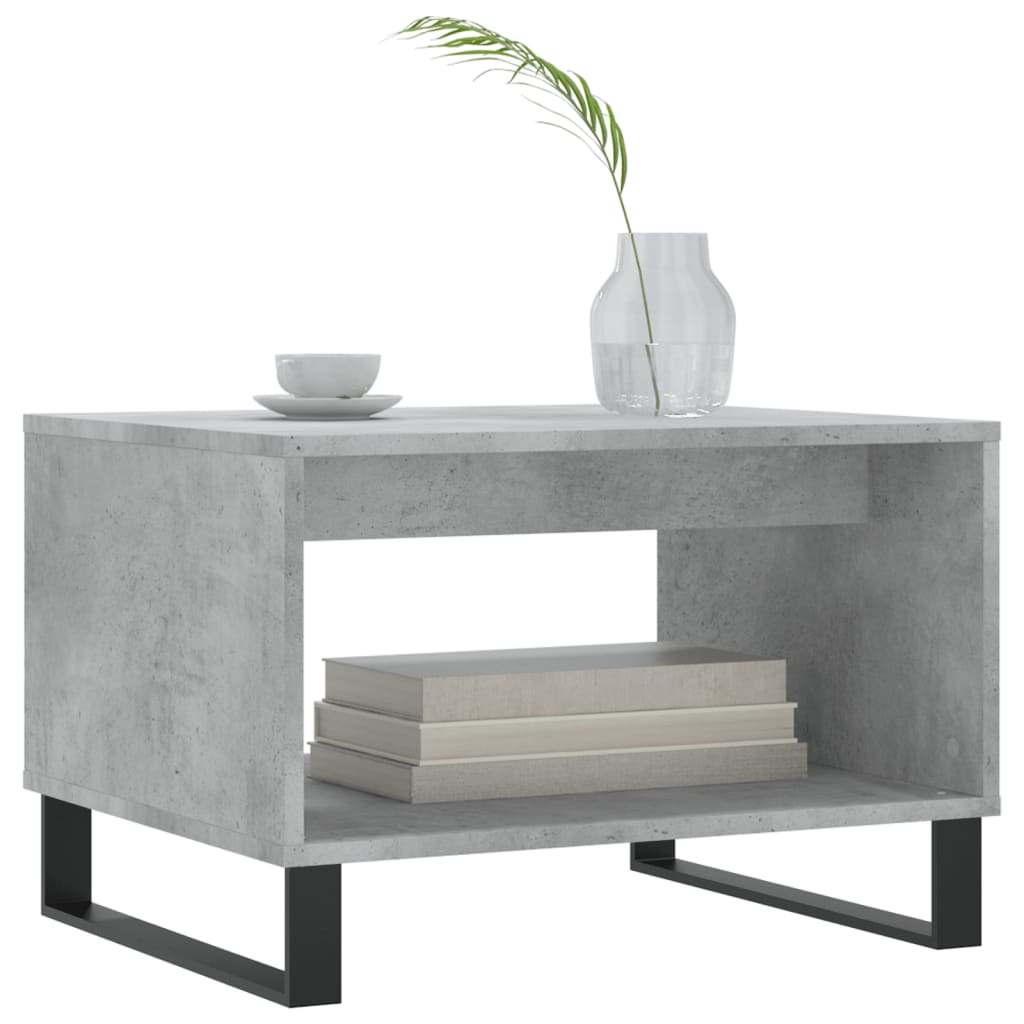 Coffee Table Concrete Grey 60x50x40 cm Engineered Wood