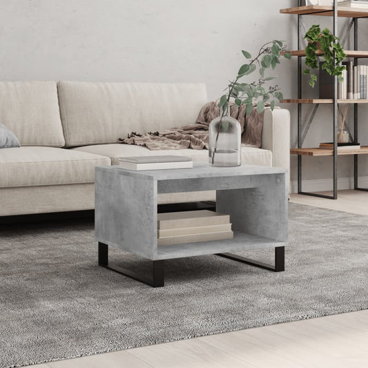 Coffee Table Concrete Grey 60x50x40 cm Engineered Wood