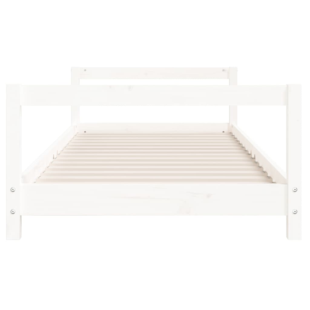 White Solid Pine Kids Bed Frame 90x190 cm - Durable & Stylish