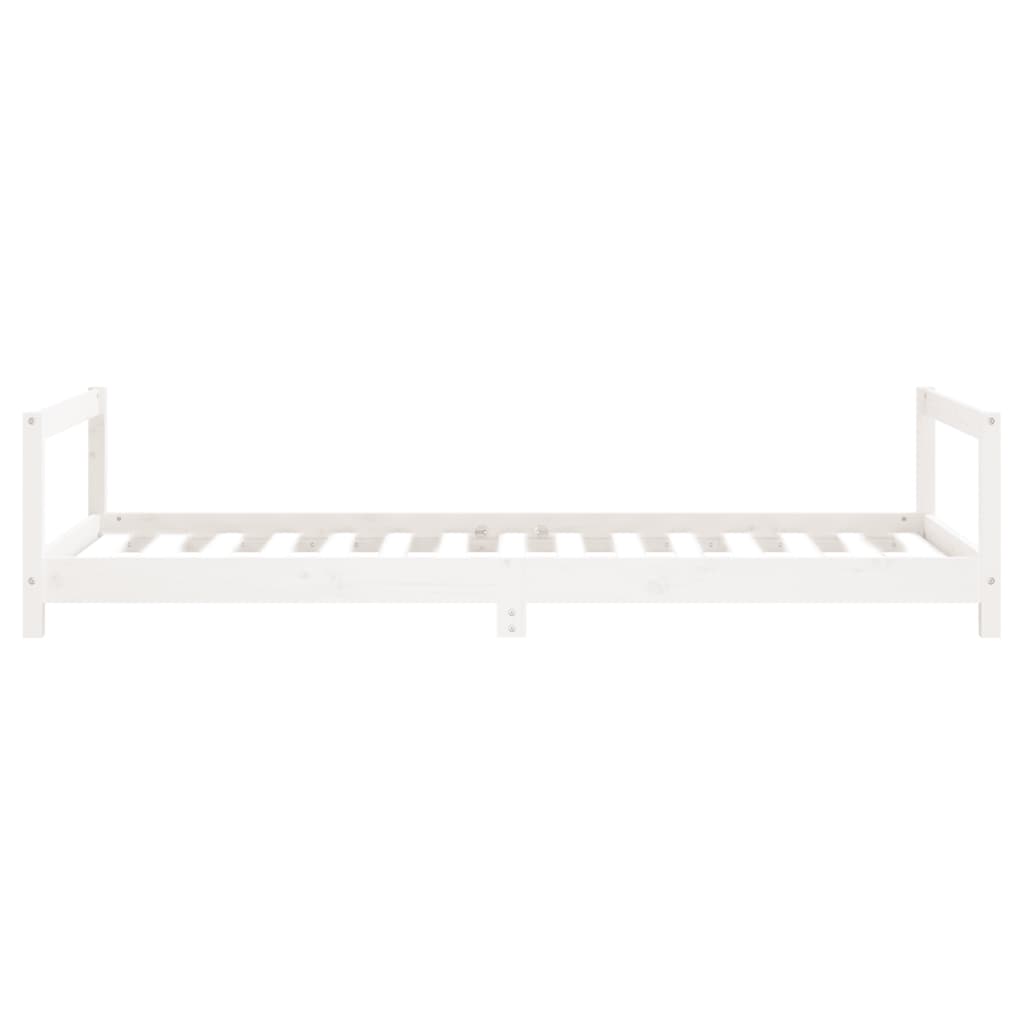 White Solid Pine Kids Bed Frame 90x190 cm - Durable & Stylish
