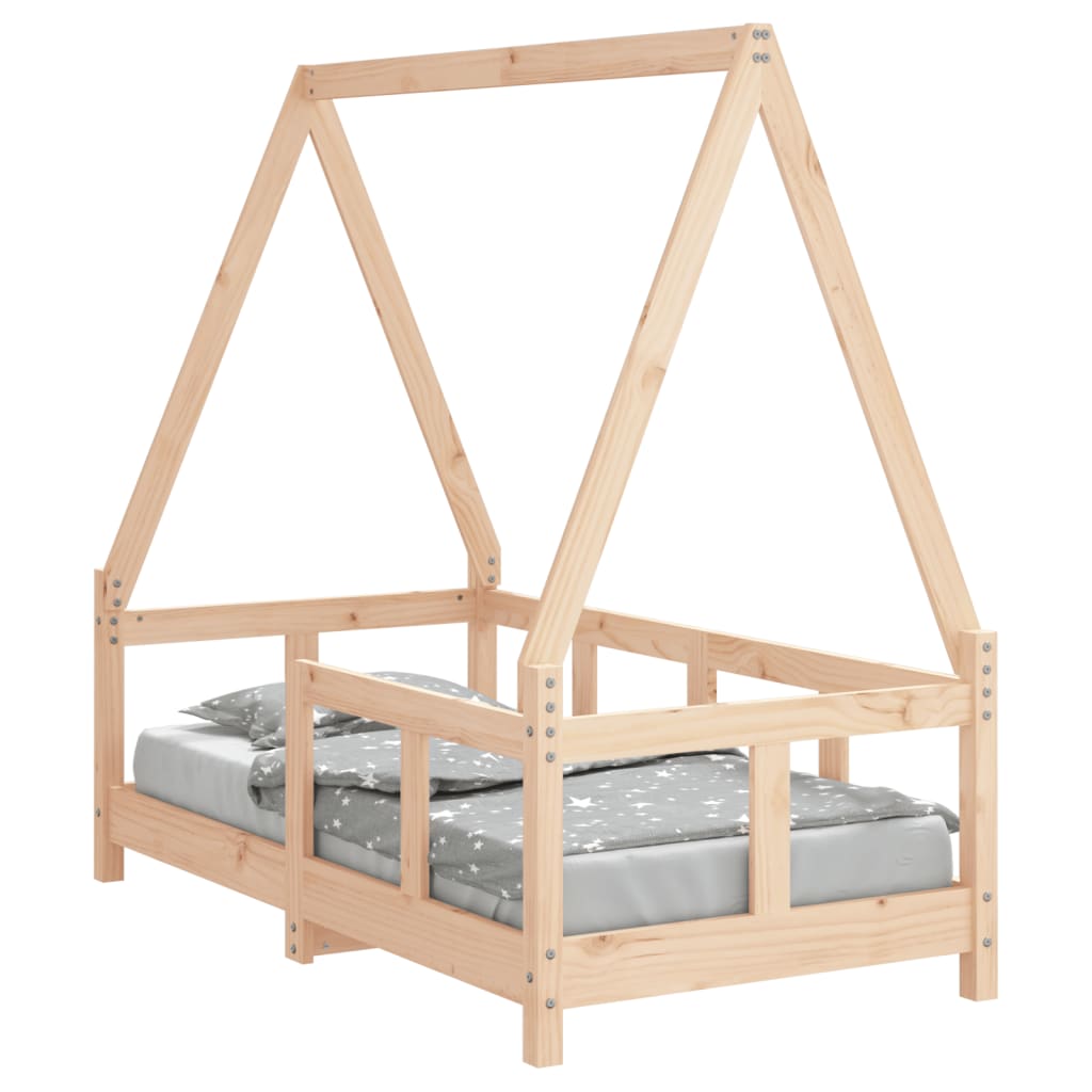 Solid Pine Kids Bed Frame, 70x140 cm – Durable & Stylish