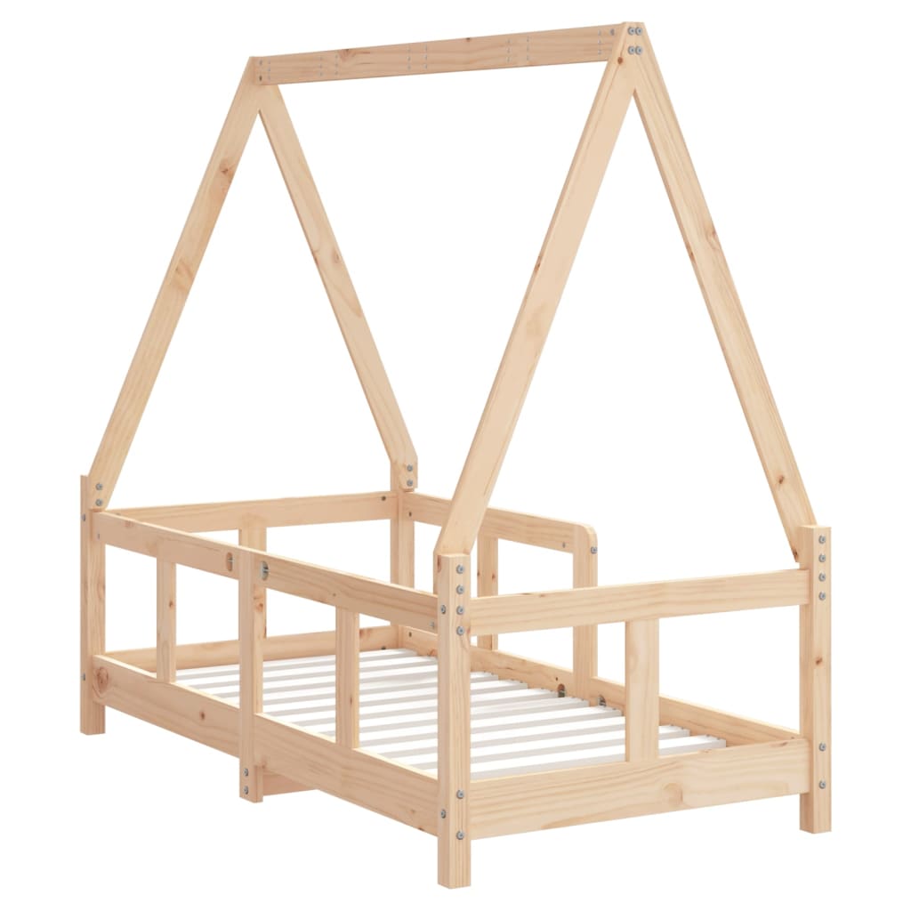 Solid Pine Kids Bed Frame, 70x140 cm – Durable & Stylish