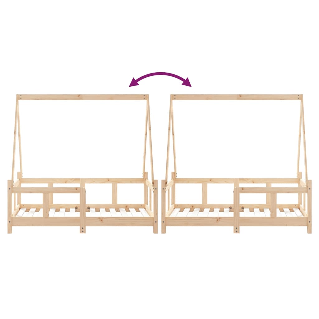 Solid Pine Kids Bed Frame, 70x140 cm – Durable & Stylish
