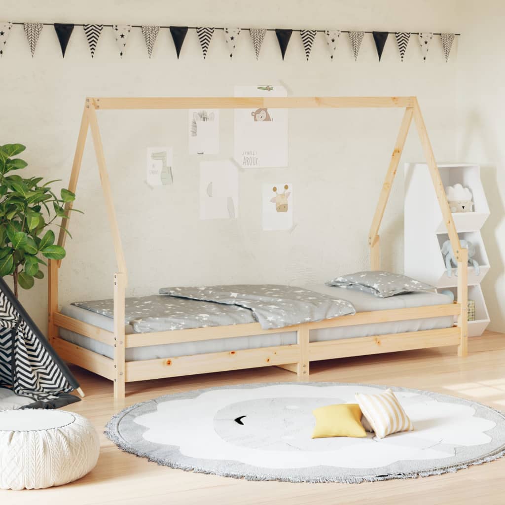 Solid Pine Kids Bed Frame 90x200 cm - Durable & Stylish Design