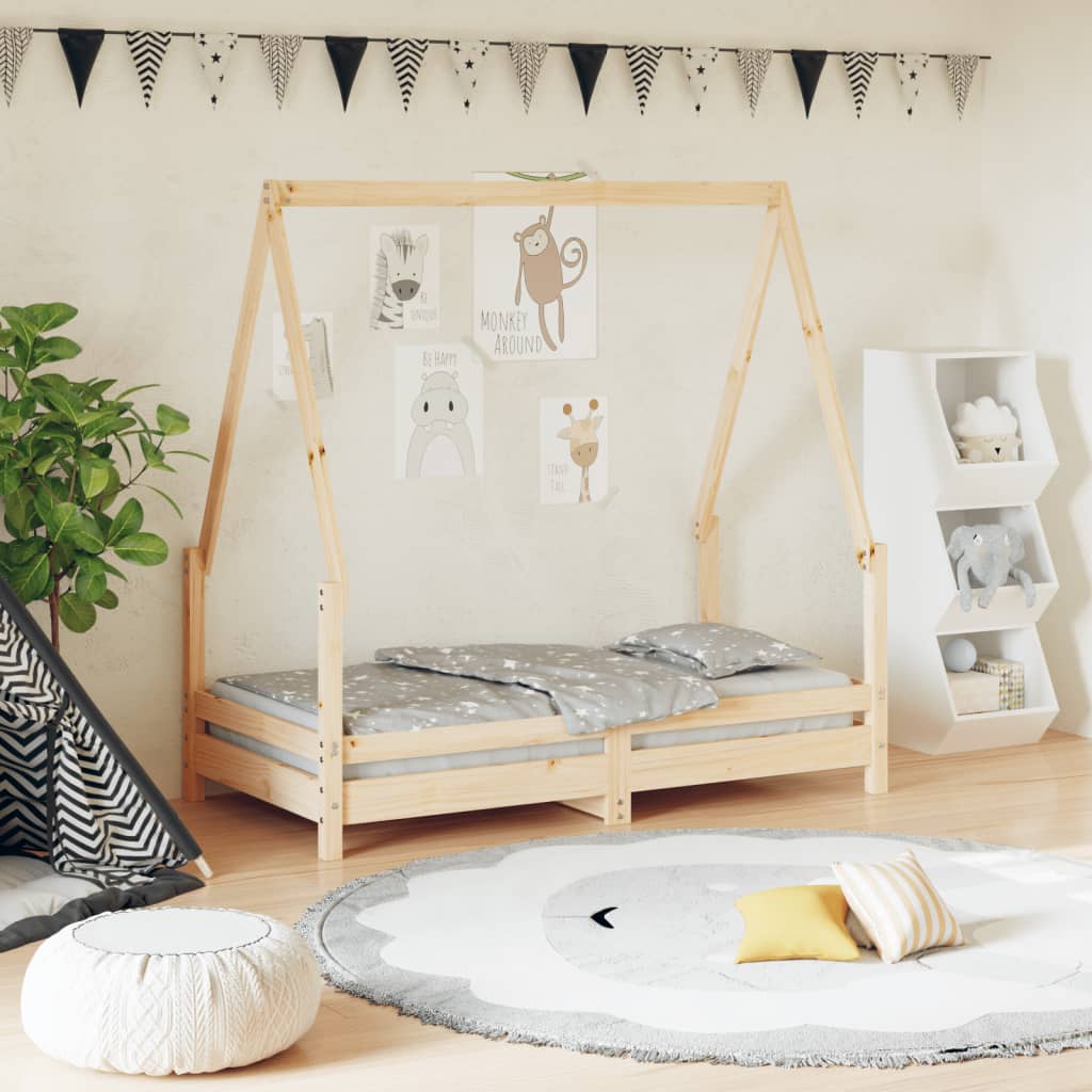 Solid Pine Kids Bed Frame 70x140 cm - Durable & Stylish