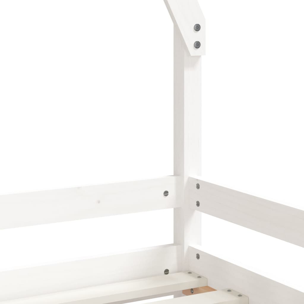 White Solid Pine Kids Bed Frame, 70x140 cm - Durable & Stylish