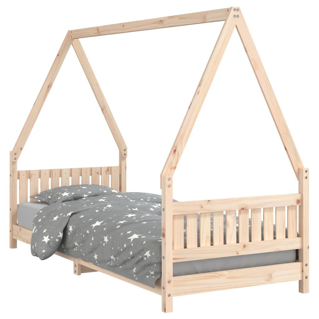 Solid Pine Kids Bed Frame 80x200 cm - Durable & Eco-Friendly