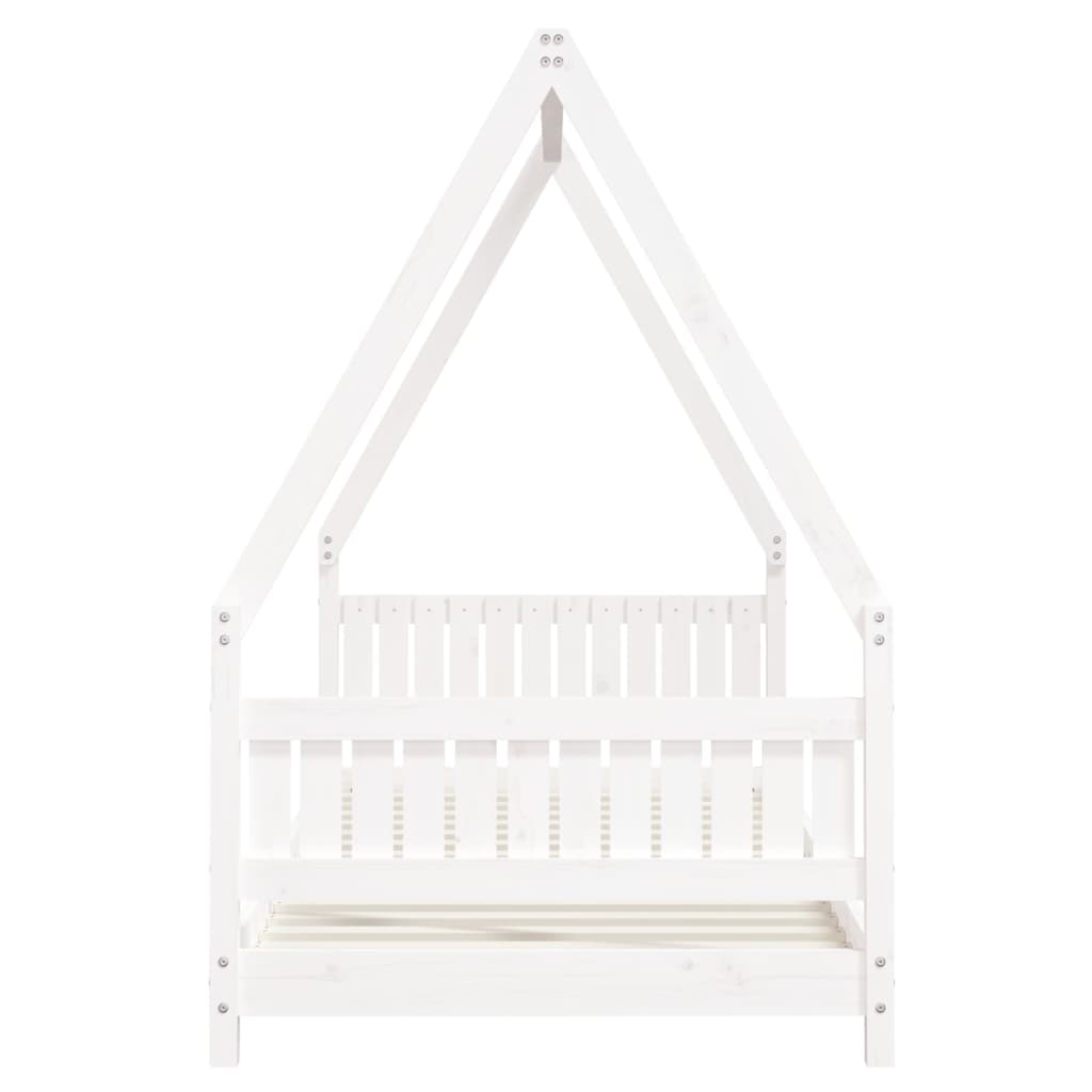 White Solid Pine Kids Bed Frame 90x200 cm - Durable & Stylish