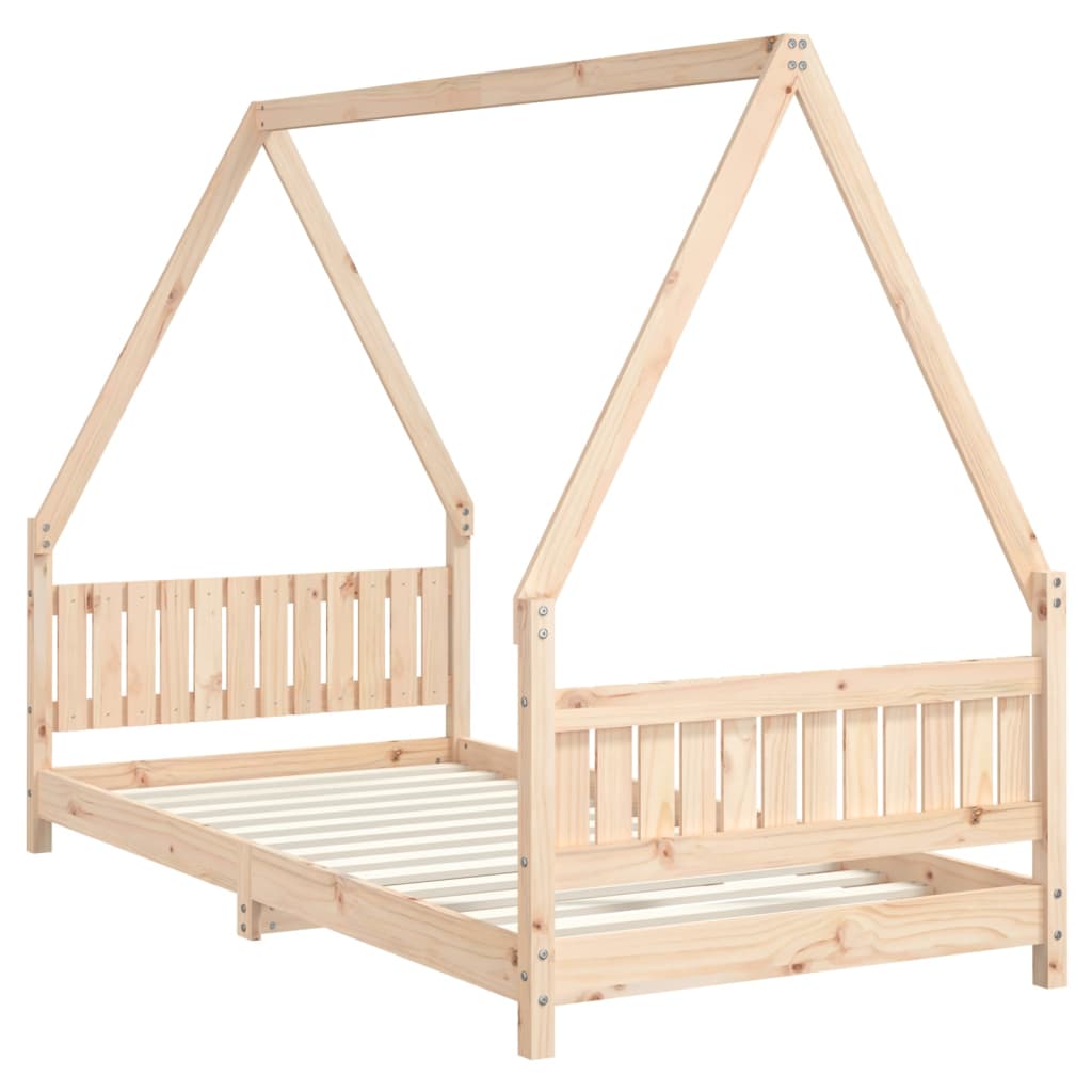 Solid Pine Wood Kids Bed Frame, 90x190 cm - Durable & Stylish