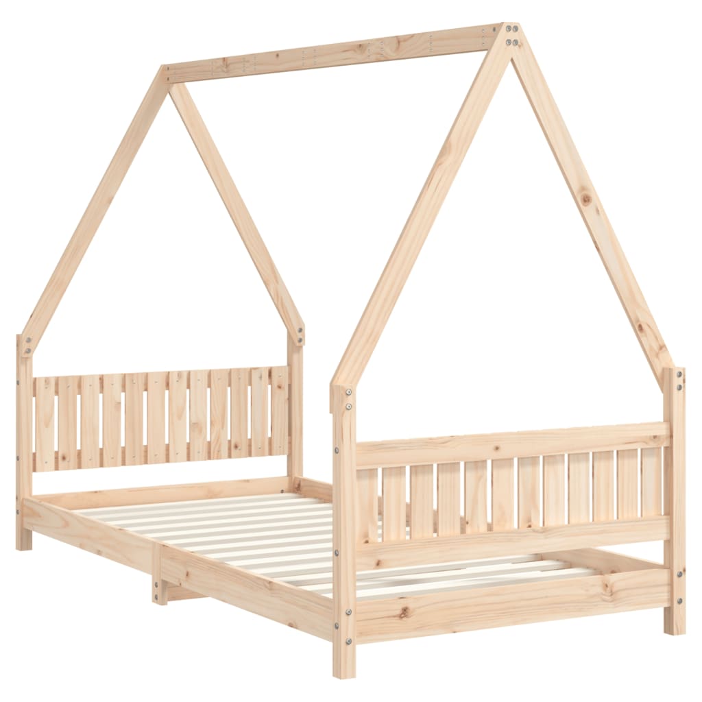 Solid Pine Wood Kids Bed Frame, 90x190 cm - Durable & Stylish