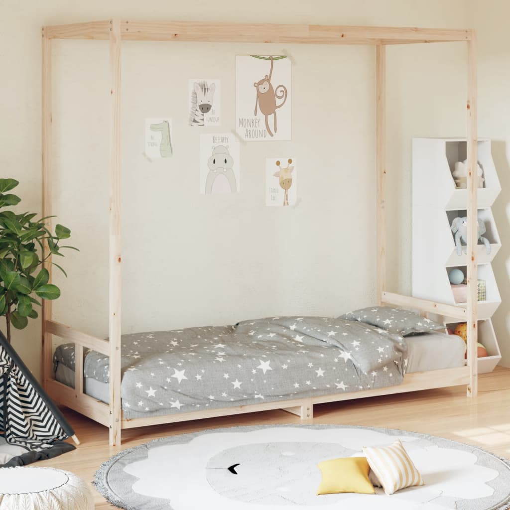 Solid Pine Kids Bed Frame 80x200cm - Durable & Eco-Friendly