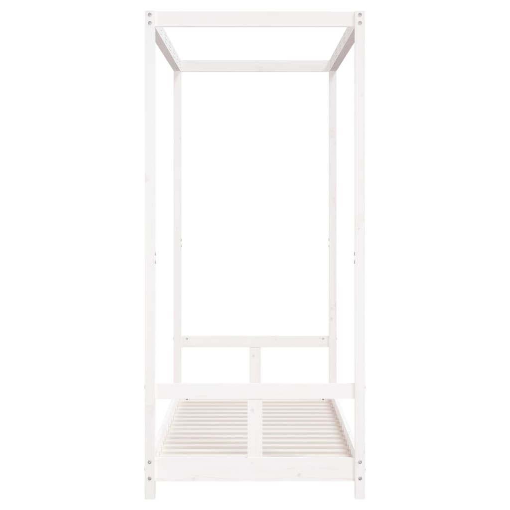 White Solid Pine Kids Bed Frame 80x200 cm - Durable & Stylish