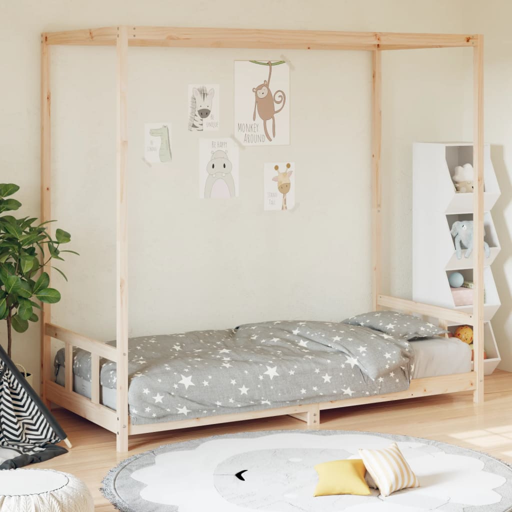 Solid Pine Kids Bed Frame 90x200 cm - Durable & Stylish Design