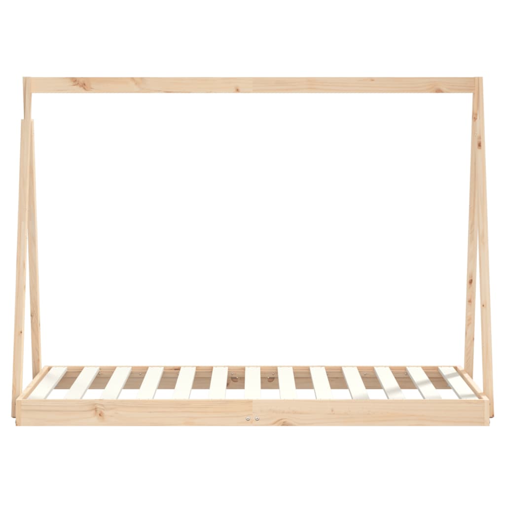 Solid Pine Wood Kids Bed Frame – 80x160 cm Durable Design