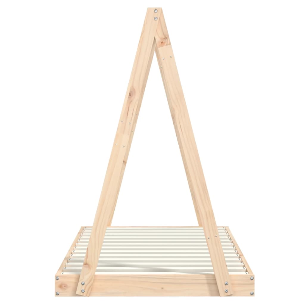 Solid Pine Wood Kids Bed Frame – 80x160 cm Durable Design