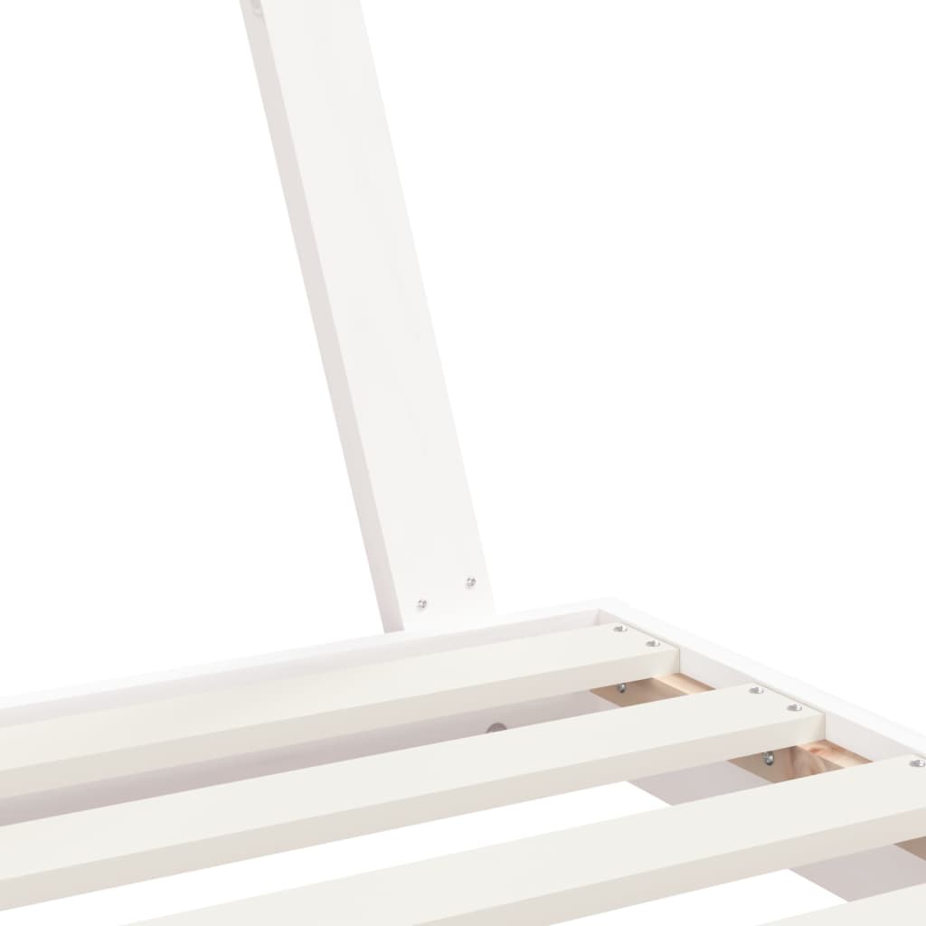 Solid Pine Kids Bed Frame - White, 80x160 cm