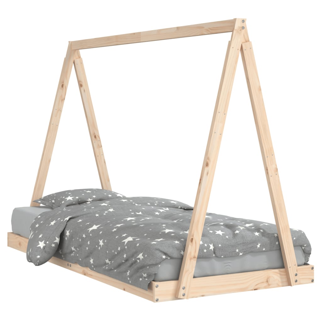 Solid Pine Wood Kids Bed Frame 90x190 cm - Sturdy & Stylish