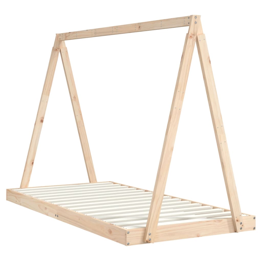 Solid Pine Wood Kids Bed Frame 90x190 cm - Sturdy & Stylish