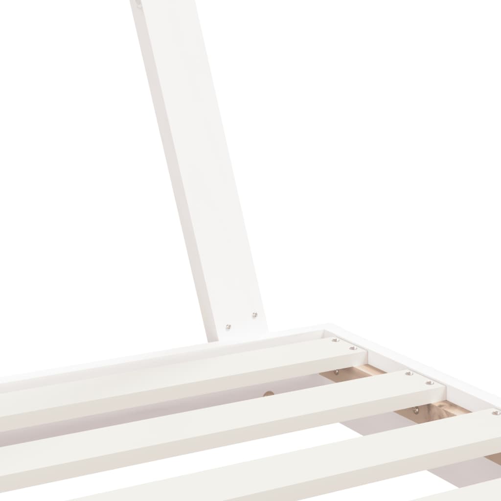 Solid Pine Kids Bed Frame - White, 80x200 cm