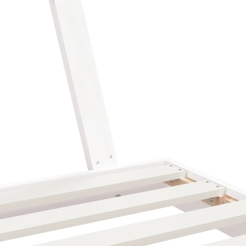 White Solid Pine Kids Bed Frame 90x200 cm - Durable & Stylish
