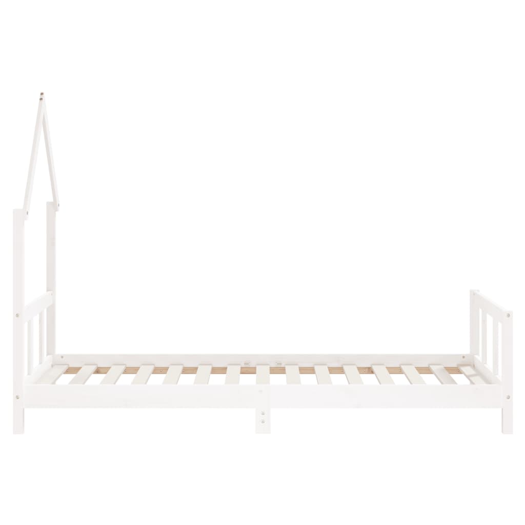 White Solid Pine Kids Bed Frame 90x190 cm - Durable & Stylish