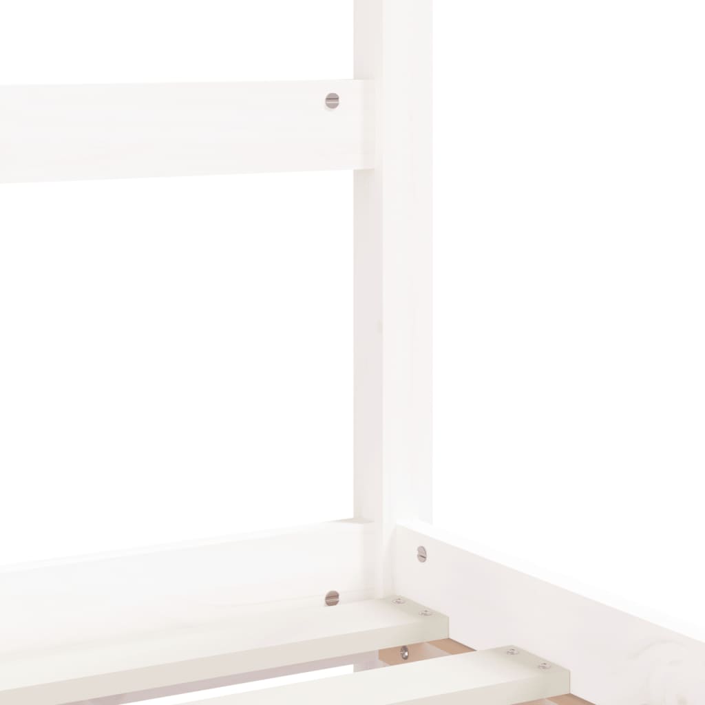 White Solid Pine Kids Bed Frame 90x190 cm - Durable & Stylish