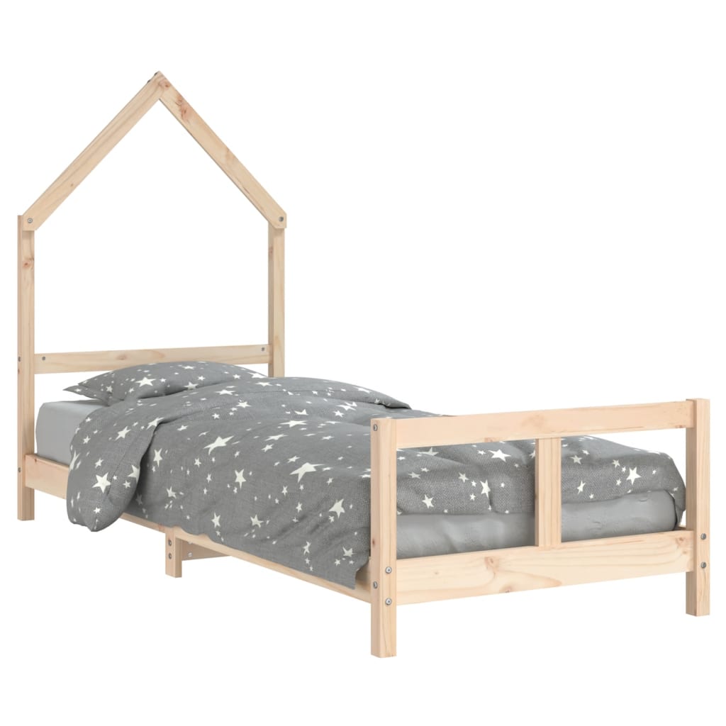 Solid Pine Kids Bed Frame 80x200 cm - Sturdy & Stylish