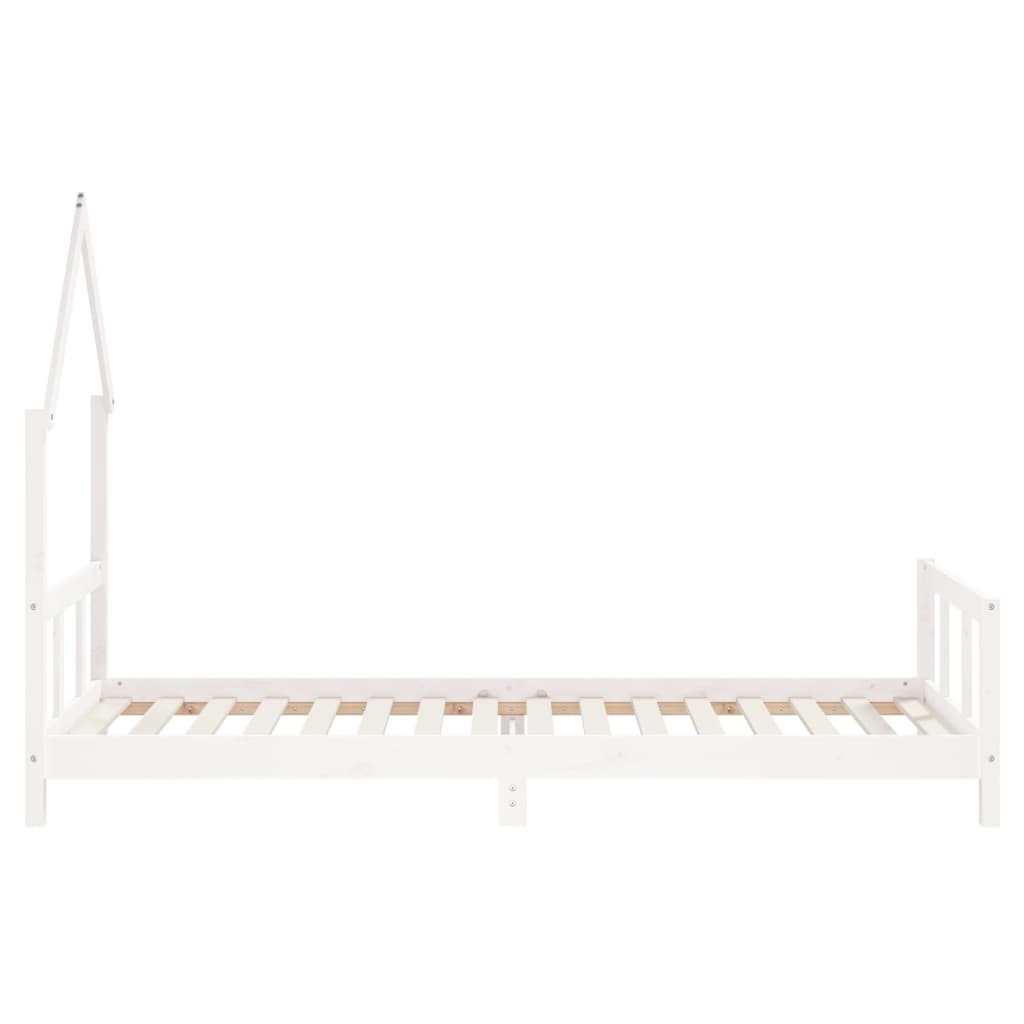 Solid Pine Kids Bed Frame, White 90x200 cm - Durable & Stylish