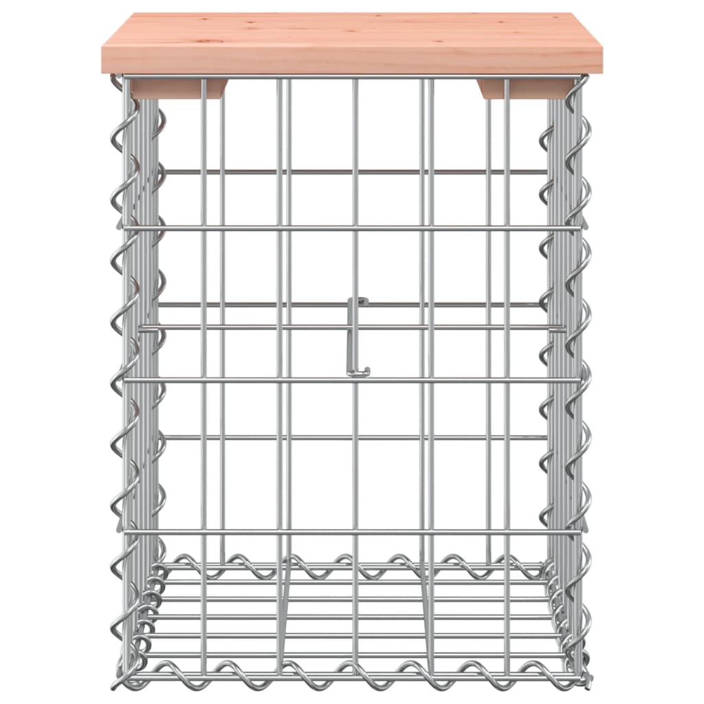 Solid Wood Douglas Gabion Garden Bench 33x31x42 cm Design