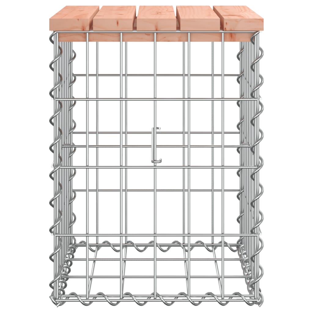Solid Wood Douglas Gabion Garden Bench 33x31x42 cm Design