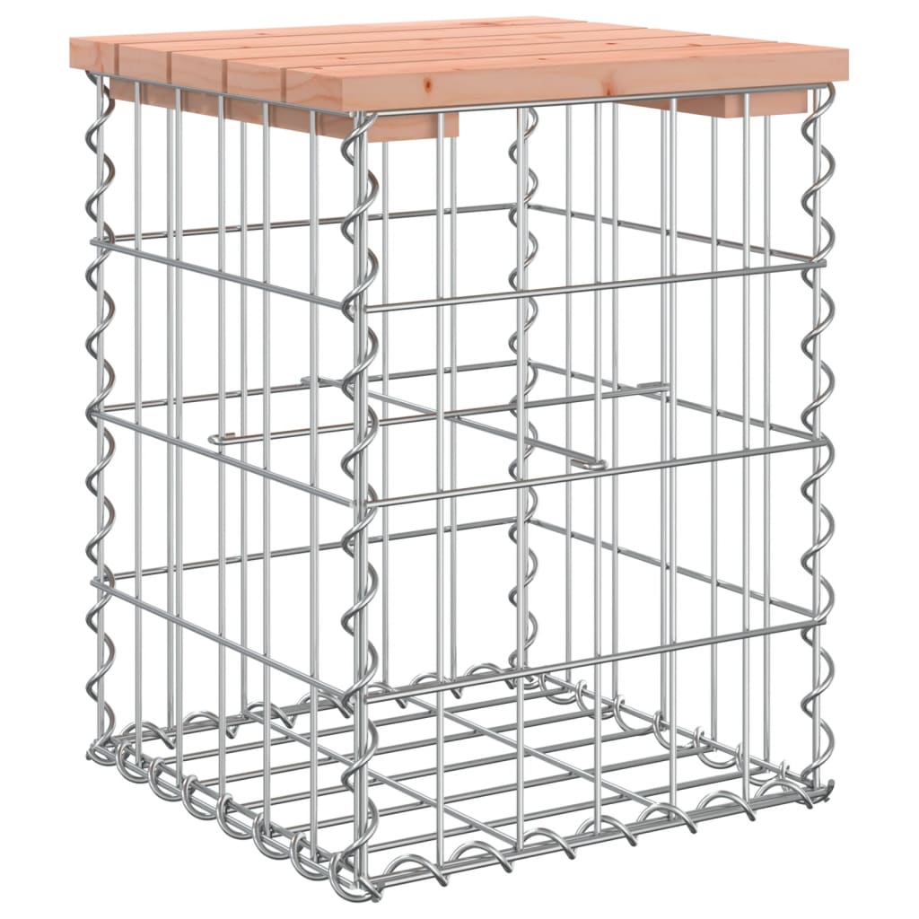 Solid Wood Douglas Gabion Garden Bench 33x31x42 cm Design