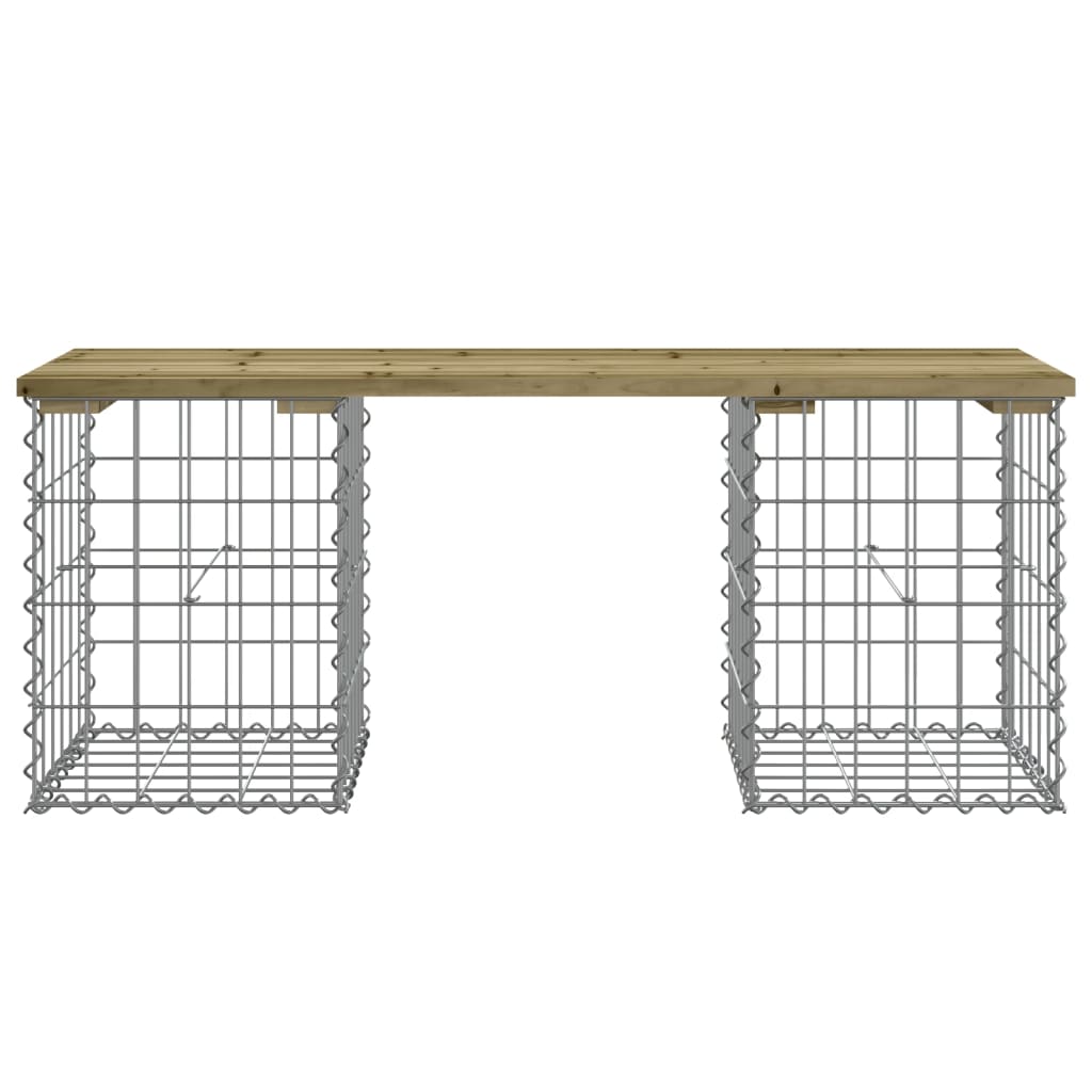 Garden Bench Gabion Pine Wood 103x31x42cm - Stylish & Durable Design