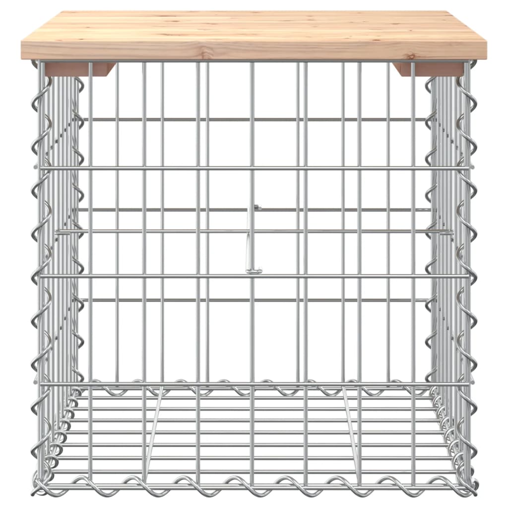Gabion Garden Bench 43x44x42 cm Solid Pine Wood Design