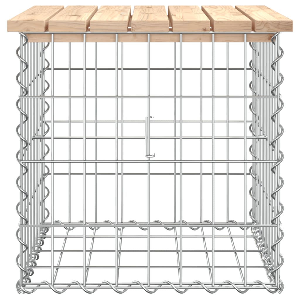 Gabion Garden Bench 43x44x42 cm Solid Pine Wood Design