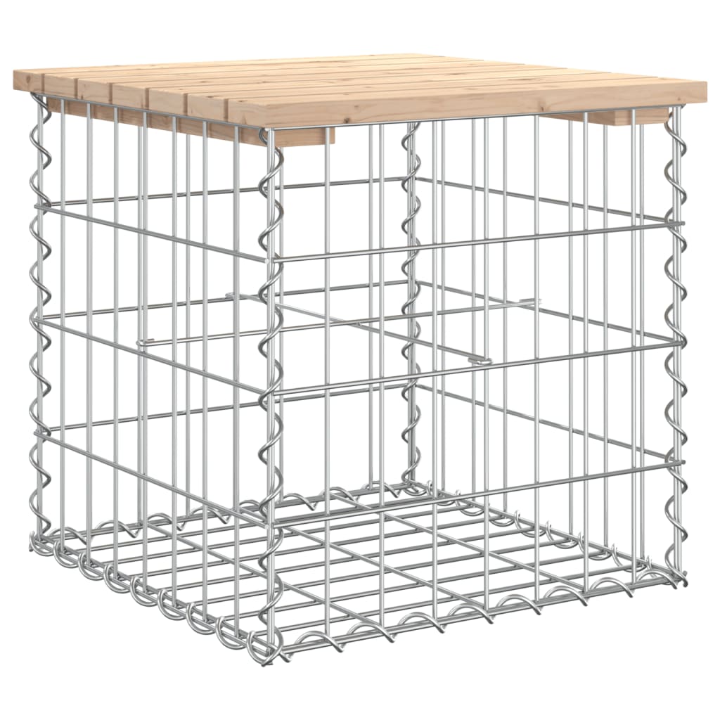 Gabion Garden Bench 43x44x42 cm Solid Pine Wood Design