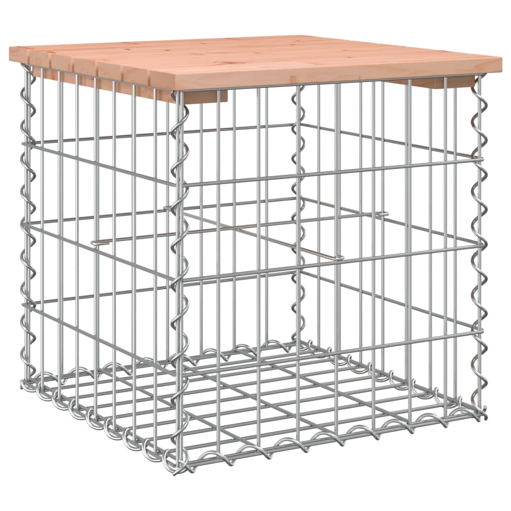Solid Wood Douglas Garden Bench Gabion 43x44x42 cm Design