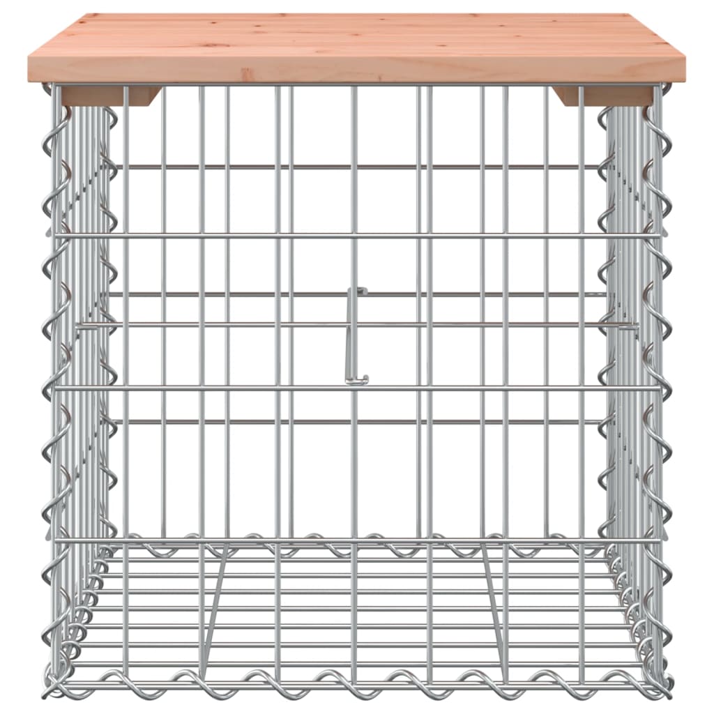 Solid Wood Douglas Garden Bench Gabion 43x44x42 cm Design