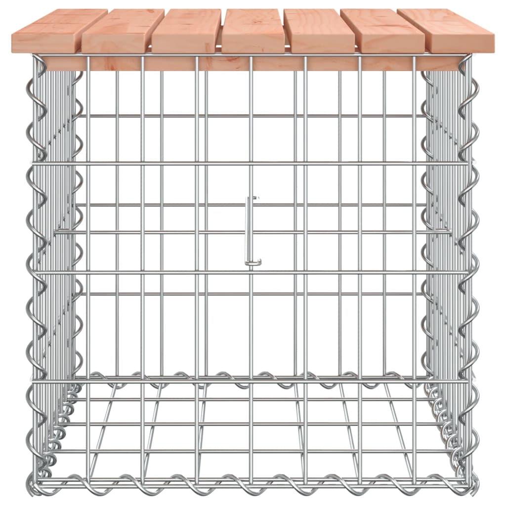 Solid Wood Douglas Garden Bench Gabion 43x44x42 cm Design