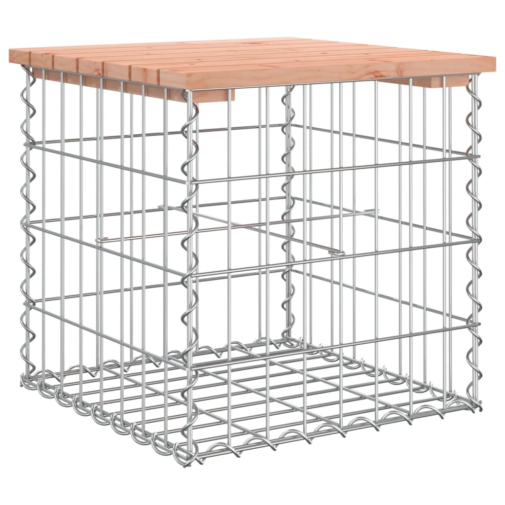 Solid Wood Douglas Garden Bench Gabion 43x44x42 cm Design