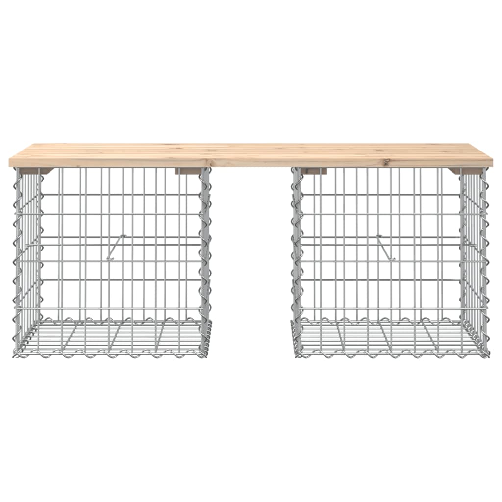 Solid Pine Wood Garden Bench Gabion Design 103x44x42 cm