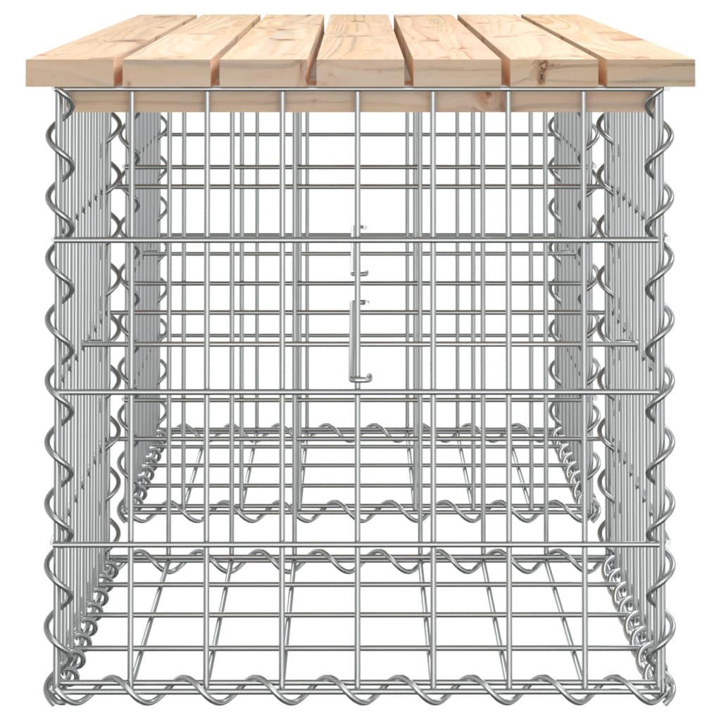 Solid Pine Wood Garden Bench Gabion Design 103x44x42 cm