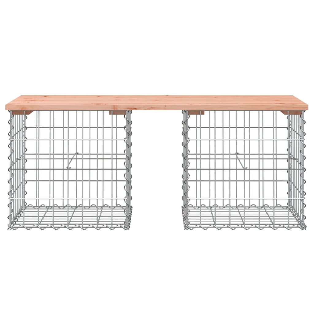 Solid Wood Garden Bench Gabion - Douglas, 103x44x42 cm