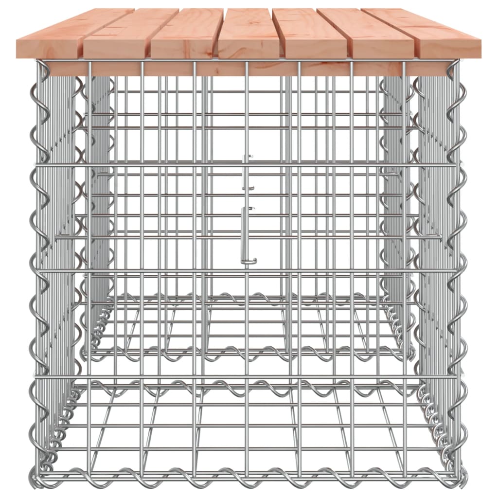 Solid Wood Garden Bench Gabion - Douglas, 103x44x42 cm