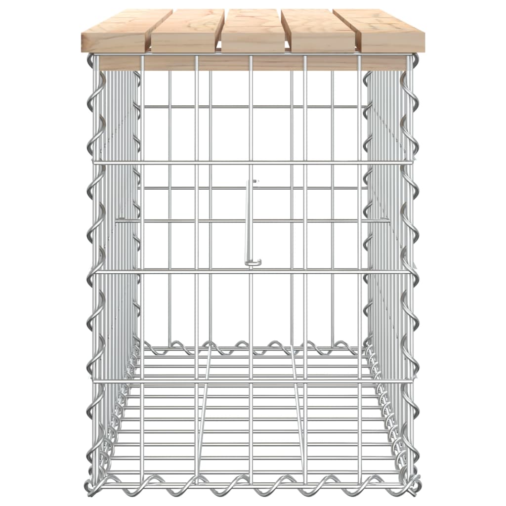 Gabion Garden Bench 63x31.5x42 cm in Solid Pine Wood